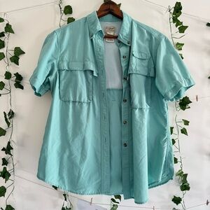 LL Bean Blue Button Down Shirt Medium